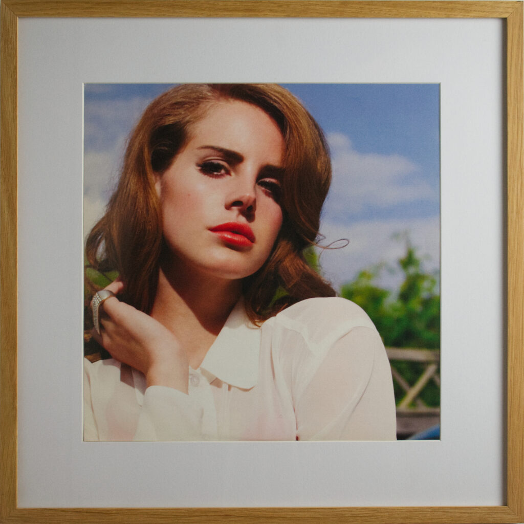 Lana Del Rey Born to Die 2012 framed album sleeve - iconic blue sky portrait photograph