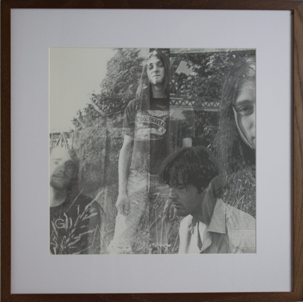 Nirvana Bleach 1989 framed album sleeve - Tracy Marander's inverted band photograph, first pressing Sub Pop